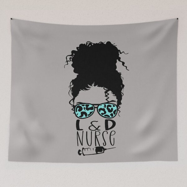 Item preview, L & D Nurse Funny Messy Bun Lover designed and sold by SharpThreadZ.