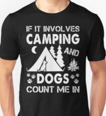 I Love Camping And Dogs Unisex T-Shirt