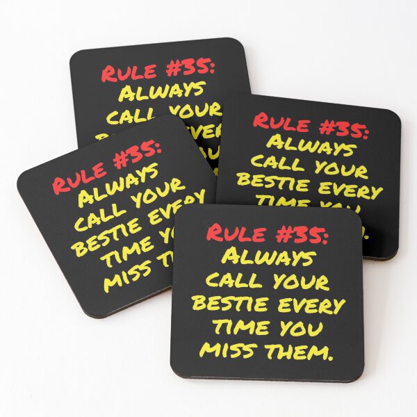Item preview, Friendship Rule #35: Always call your bestie every time you miss them designed and sold by LiveAndGlow.