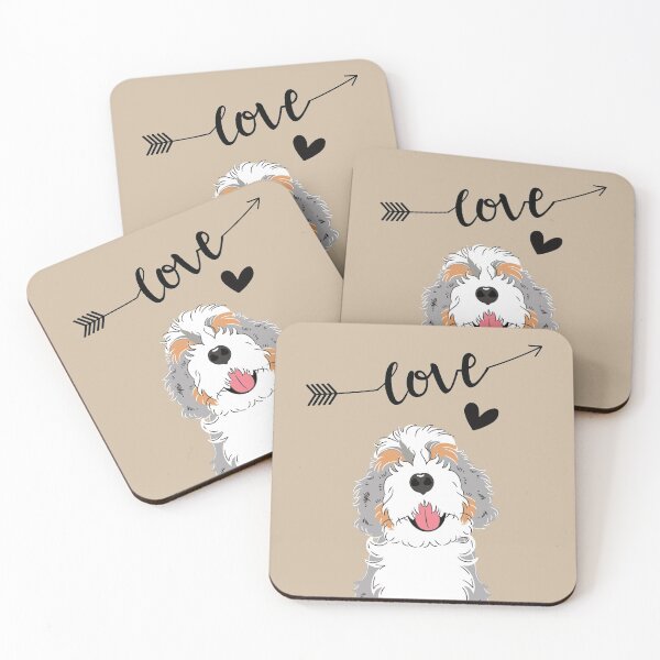 Item preview, LOVE Blue Merle Bernedoodle designed and sold by Lulupainting.
