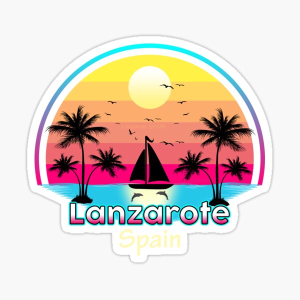 Lanzarote Spain Summer Vacations Pegatina