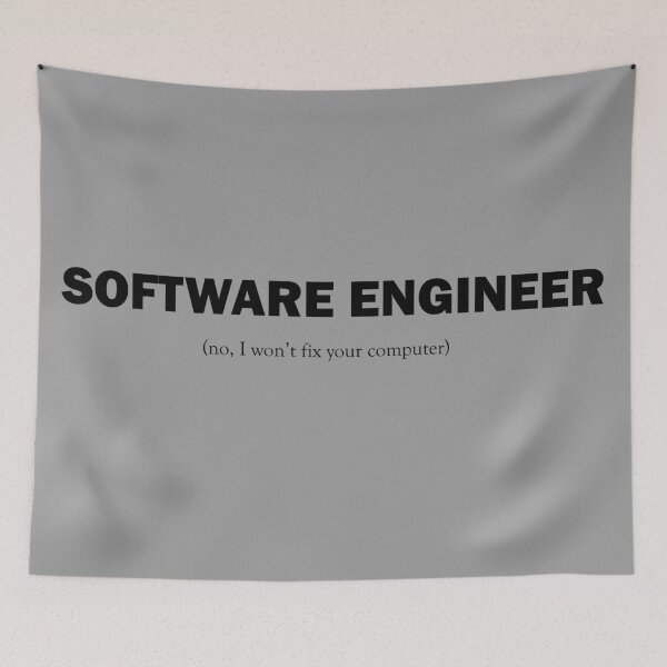 Item preview, Software engineer (nop, I won't fix your computer), Engineer in systems (no, I won't fix your computer) designed and sold by Juba Moni Store.