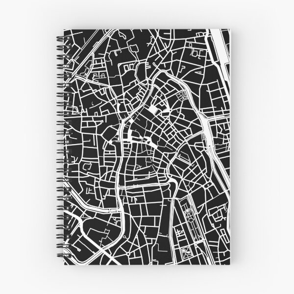 Item preview, Ghent Map - Black designed and sold by CartoCreative.