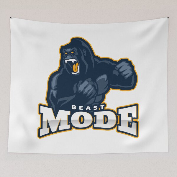 Item preview, Beast Mode Gorilla White - Funny Gym designed and sold by GymWearDepot.