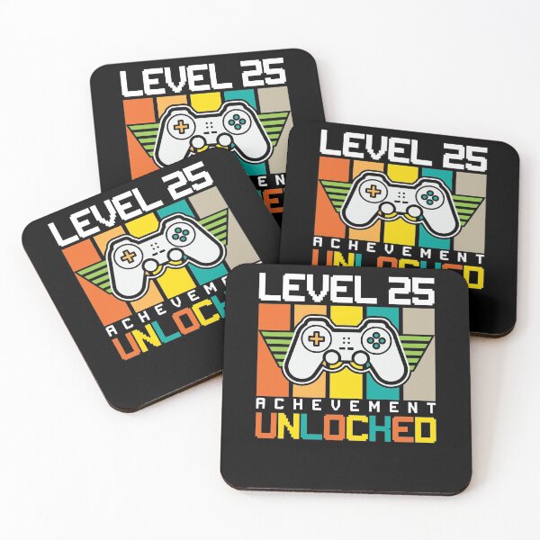 Artikelvorschau, 25. Geburtstag Shirt, Level 25 Achievement freigeschaltet T-Shirt, Video Gamer Geschenk, Gaming Shirt, Geburtstag Gamer Shirt entworfen und verkauft von UrbanJupiter1.