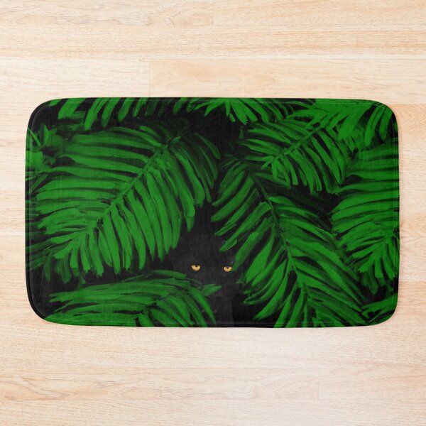 Item preview, Sentinel, Tropical setting, Panther in palm leaves designed and sold by Glimmersmith.