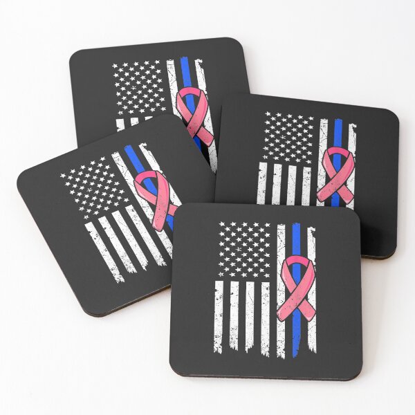 Item preview, Breast Cancer Police American Flag Shirt Pink Ribbon Fighter designed and sold by kacymmg2.