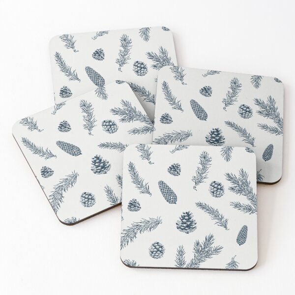 Item preview,  Hello Winter, White Christmas Foliage of Fir Leaves And Pinecone Is Here designed and sold by MJDezigns.