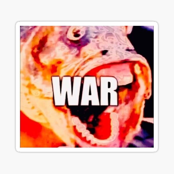 Deep fried War Fish Sticker for Sale by ElementalRug
