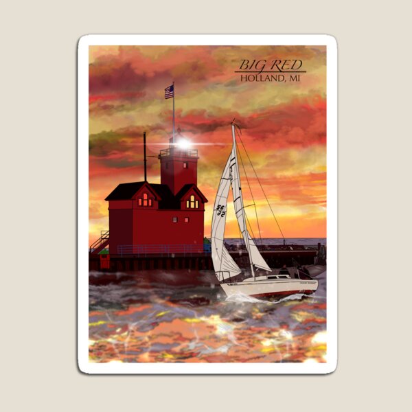 Item preview, Big Red - Holland, MI designed and sold by Shiny Red Nothing.