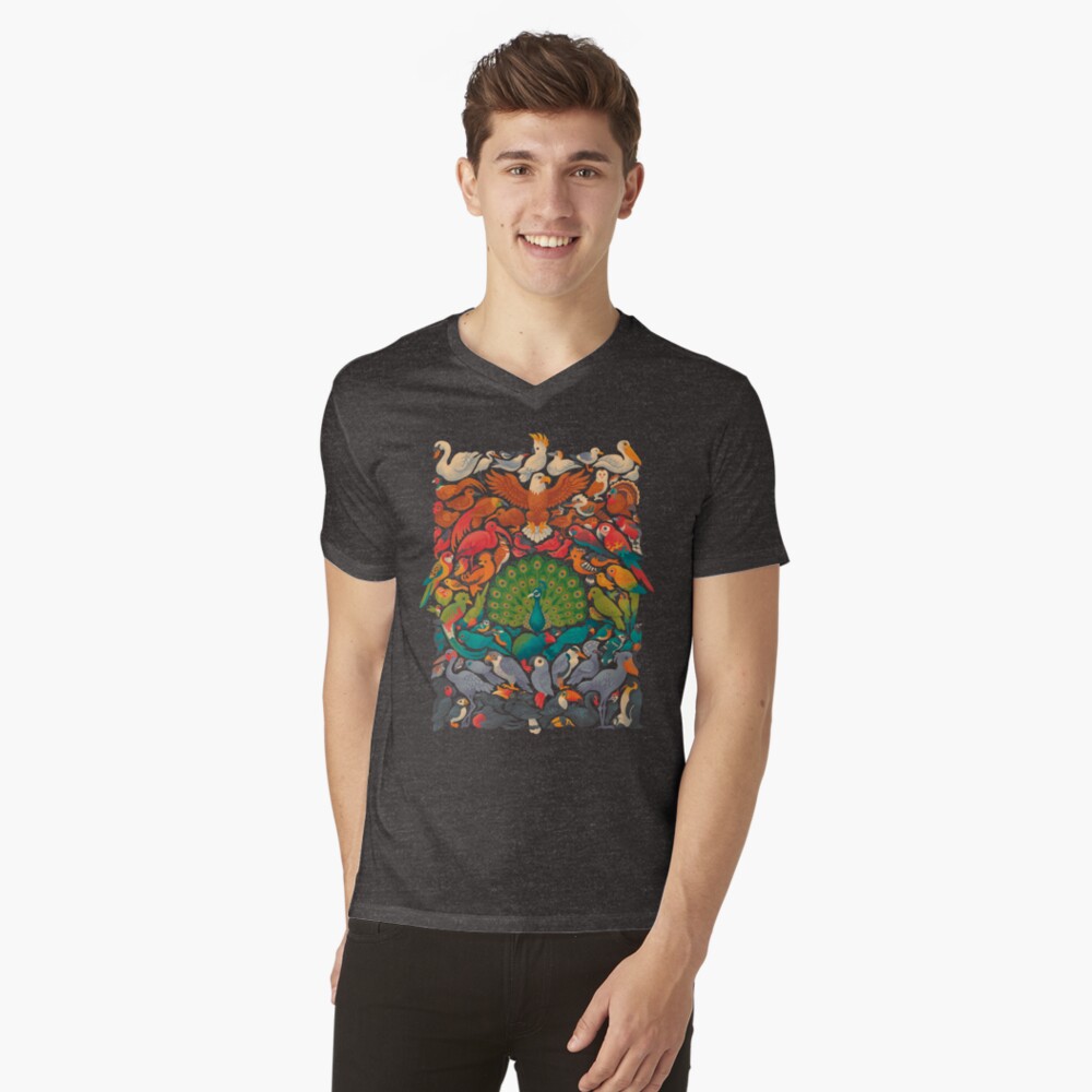 Vista previa del artículo con la obra «Camiseta de cuello en V», diseñado y vendido por Waynem79.