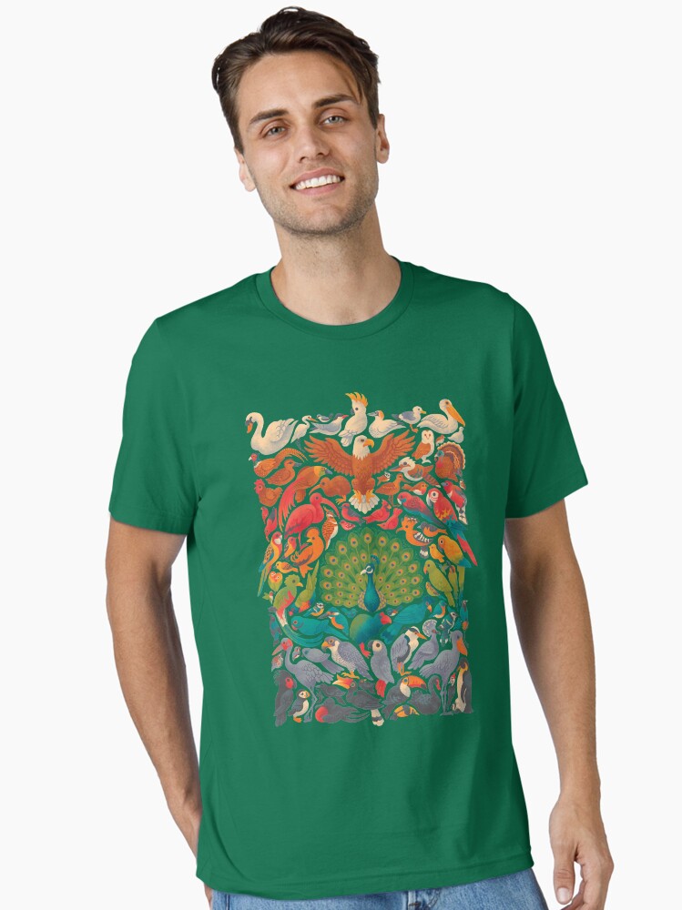 Imagen 1 de 7, Camiseta esencial con la obra Espectro aéreo: verde, diseñada y vendida por Waynem79.
