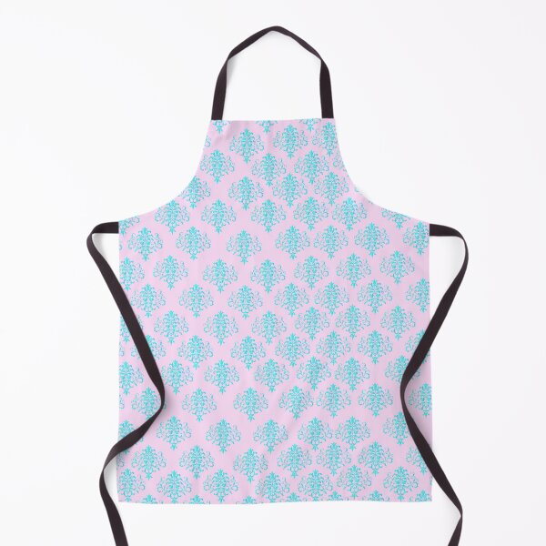Item preview, Lacey sea shell pink and aqua jacquard pattern design designed and sold by Kestrelle.