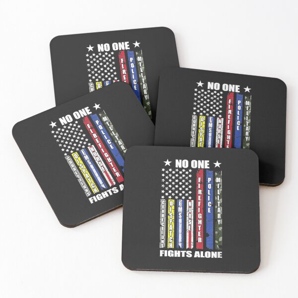 Item preview, No One Military Fights Alone Theme Police Nurse USA Flag designed and sold by kacymmg2.