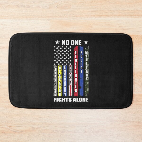 Item preview, No One Military Fights Alone Theme Police Nurse USA Flag designed and sold by kacymmg2.