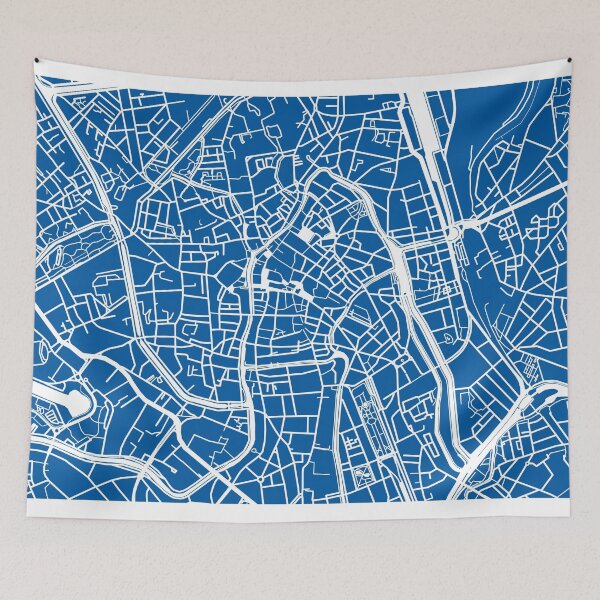 Item preview, Ghent Map - Blue designed and sold by CartoCreative.