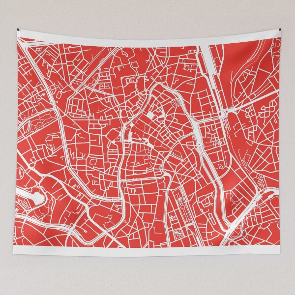Item preview, Ghent Map - Red designed and sold by CartoCreative.