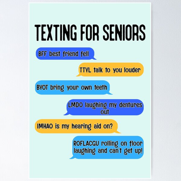 Item preview, Texting for Seniors Funny Retirement Text Code Souvenirs designed and sold by Nzgiftsandmore.