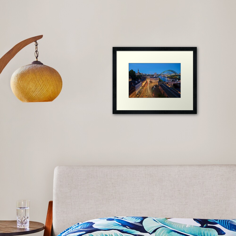 Sandhill, Newcastle upon Tyne at Dusk Framed Art Print