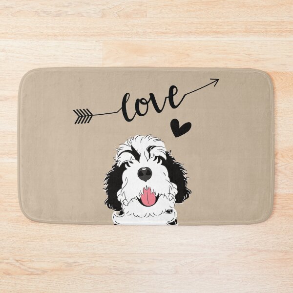 Item preview, LOVE Black and White Bernedoodle designed and sold by Lulupainting.