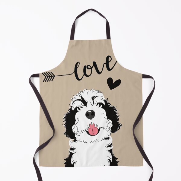 Item preview, LOVE Black and White Bernedoodle designed and sold by Lulupainting.