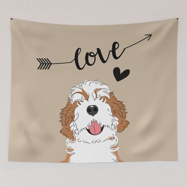 Item preview, LOVE Red Sable Bernedoodle designed and sold by Lulupainting.
