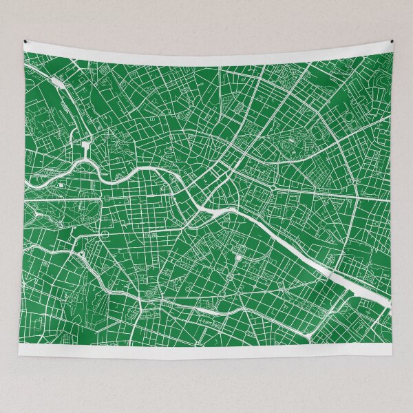 Item preview, Berlin Map - Green designed and sold by CartoCreative.