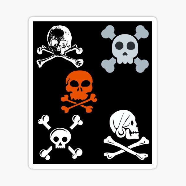 Item preview, Skull and Cross Bones Sticker Pack designed and sold by Peter Stawicki.
