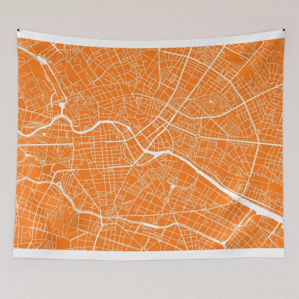 Item preview, Berlin Map - Orange designed and sold by CartoCreative.