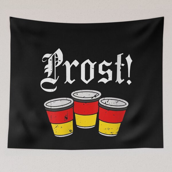 Artikelvorschau, Womens Vintage Prost Bierkrug Deutsche Flagge Oktoberfest 2021 V-Ausschnitt entworfen und verkauft von DaiShop.