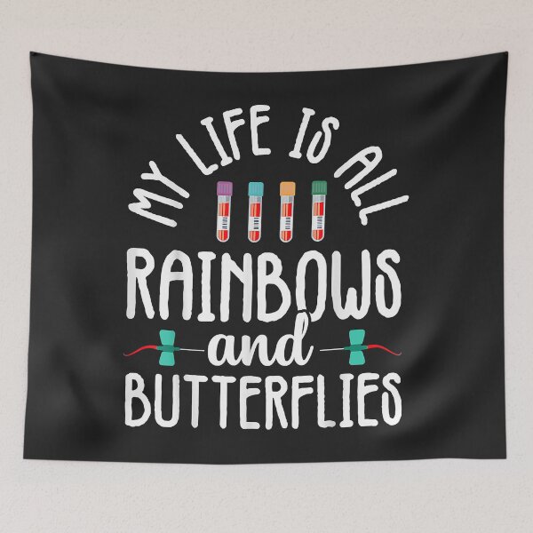 Item preview, Rainbow Butterflies Phlebotomist Phlebotomy technician Nurse  designed and sold by anitaruthp.