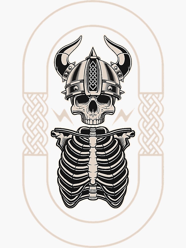 Warrior Skull - Viking - Sticker