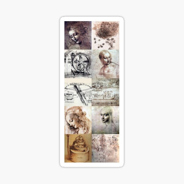 Leonardo Da Vinci Artwork Sticker