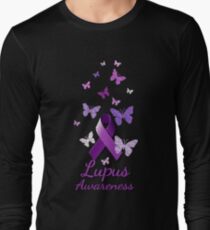Purple Awareness Ribbon: Lupus Long Sleeve T-Shirt
