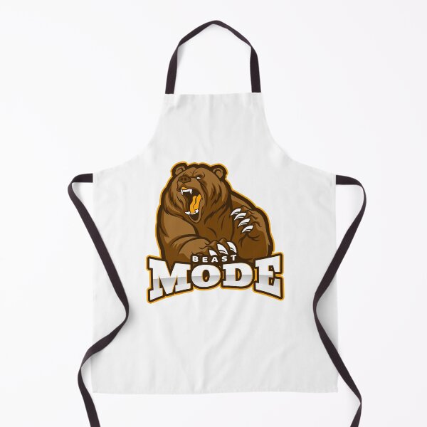 Item preview, Beast Mode Bear White - Funny Gym designed and sold by GymWearDepot.