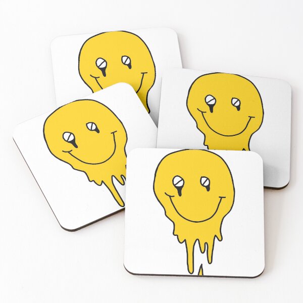 Item preview, Dripping smiley with button eyes  designed and sold by Whimsical Prints.