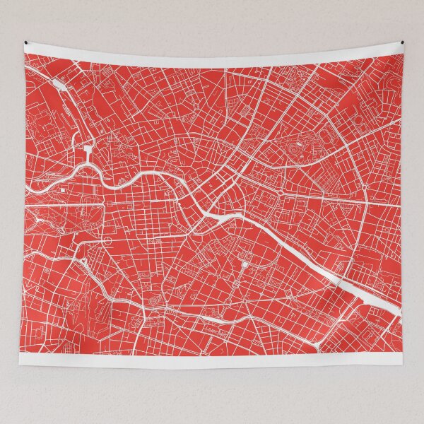 Item preview, Berlin Map - Red designed and sold by CartoCreative.
