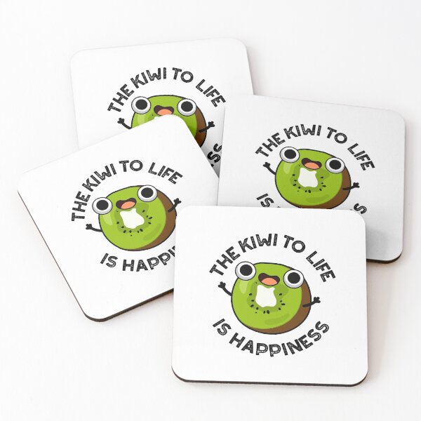 Item preview, The Kiwi To Life Is Happiness Cute Fruit Pun  designed and sold by punnybone.