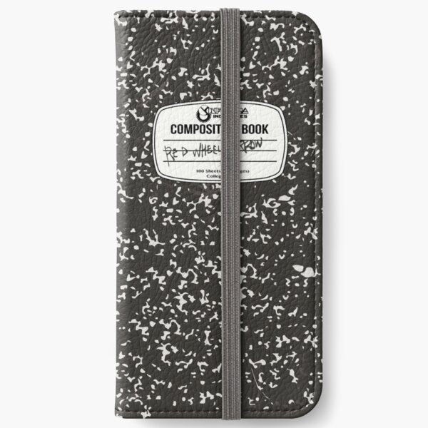 Red Wheelbarrow Composition Book iPhone Wallet