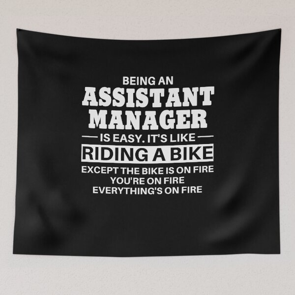 Item preview, Assistant Manager Riding A Bike designed and sold by clickmostro.