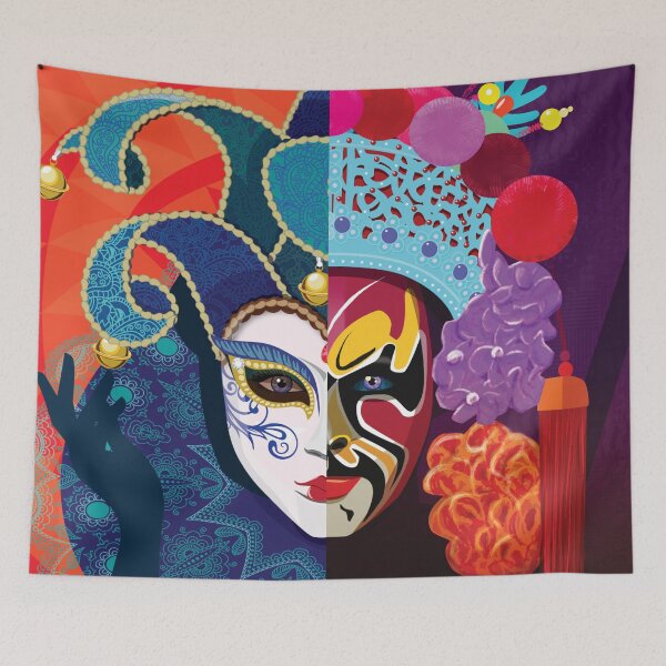 Item preview, Masquerade 2.0- A combination of Venetian and Chinese mask design by Art Without Curves designed and sold by Art Without Curves.