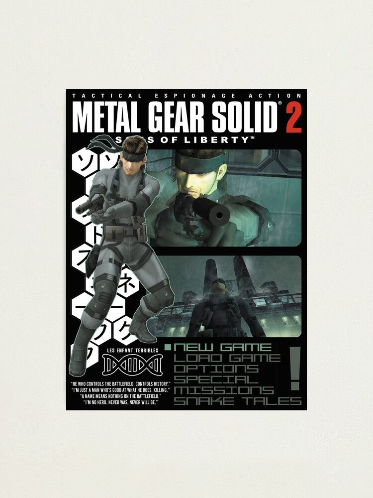 Solid Snake Metal Gear Solid 2 Photographic Print by GoroClothes