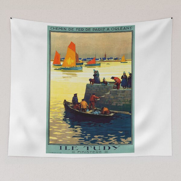 Item preview, Ile Tudy-Finistere, French Travel Poster designed and sold by paulrommer.