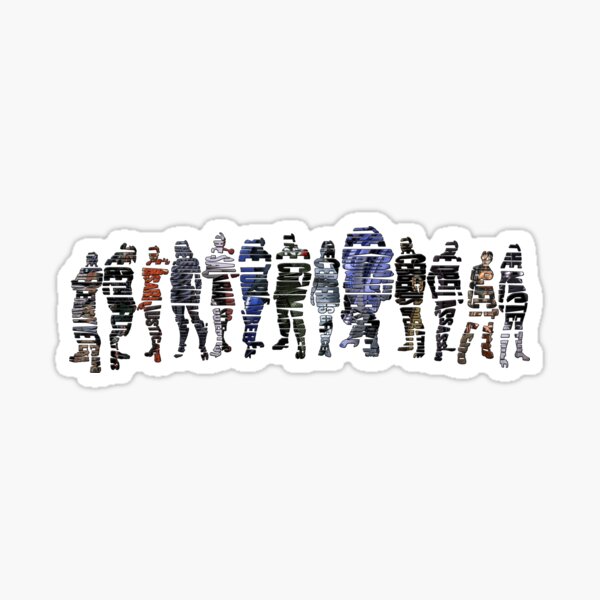 Shepard and the Squad Sticker