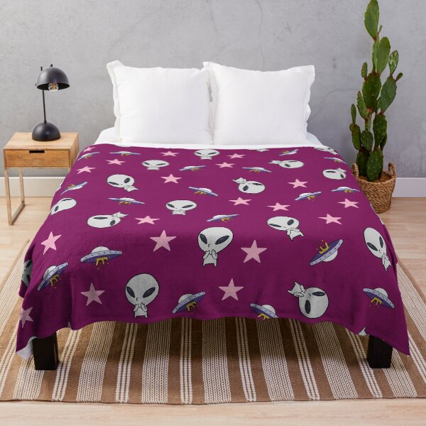 Item preview, Cute Alien and UFO print designed and sold by Taleahsdesigns.