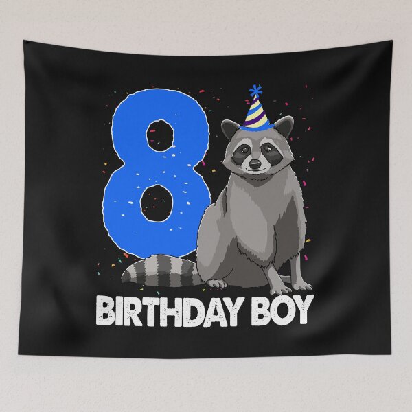 Item preview, Birthday Boy 8 Raccoon designed and sold by Bendthetrend.