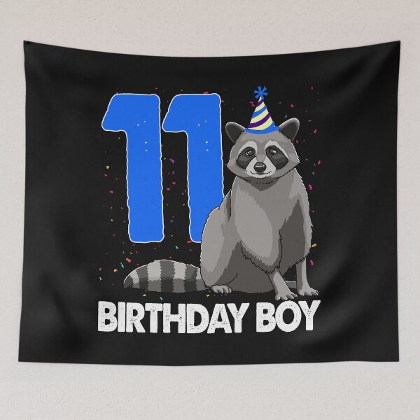 Item preview, Birthday Boy 11 Raccoon designed and sold by Bendthetrend.
