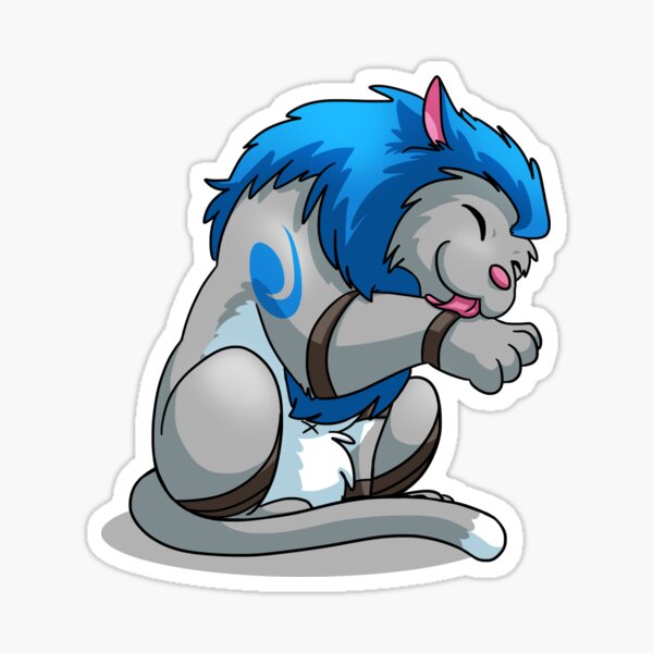 Derpkitty takes a bath Sticker