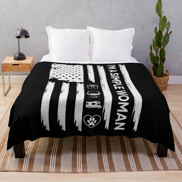 Item preview, I'm a Simple Women Wine American Camping USA Trailer Flag designed and sold by avinigav.