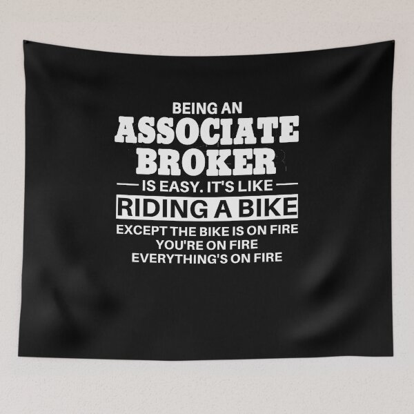 Item preview, Associate Broker Riding A Bike designed and sold by clickmostro.
